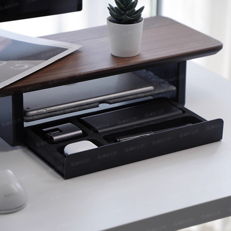 Desk Setup Ergonomics - 모니터 스탠드 라이저 수납 서랍 사무실