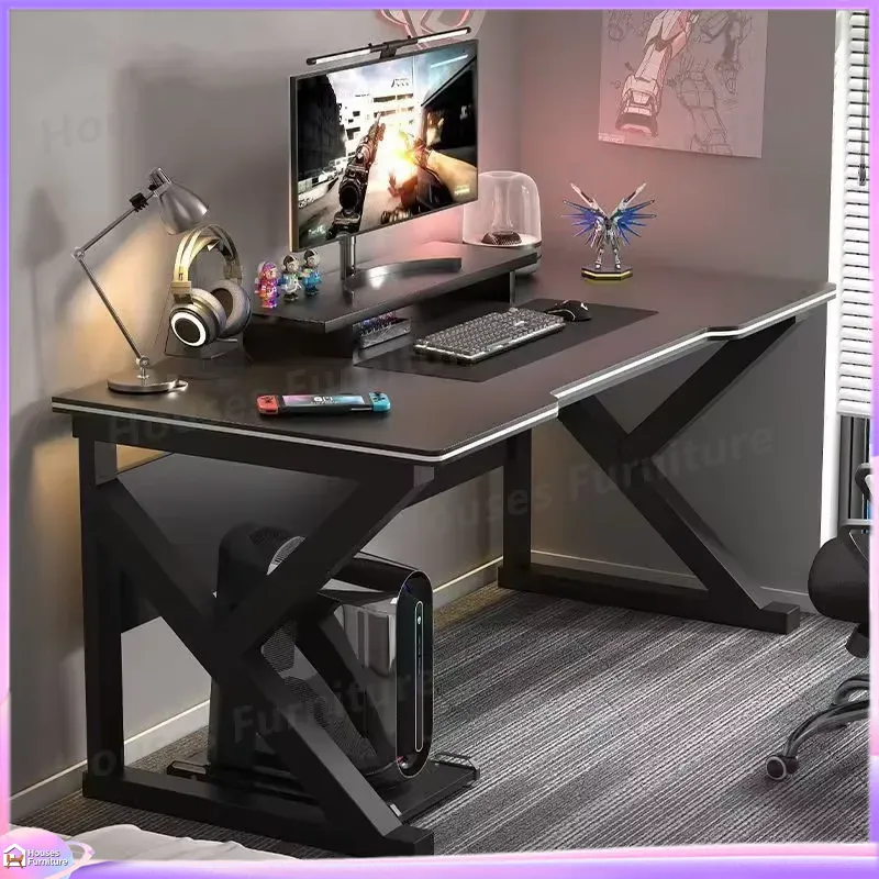 Desk Setup Ergonomics - 카페 메탈 게이밍 데스크 블랙 MDF