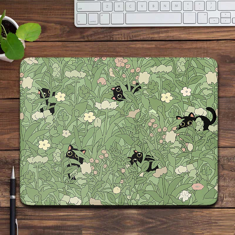 Desk Setup Accessories Aesthetic - 녹색 책상 매트 자연 마우스 패드,