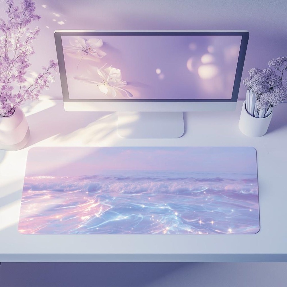 Desk Setup Accessories Aesthetic - 게이머를 위한 예쁜 파스텔 데스크 매트,