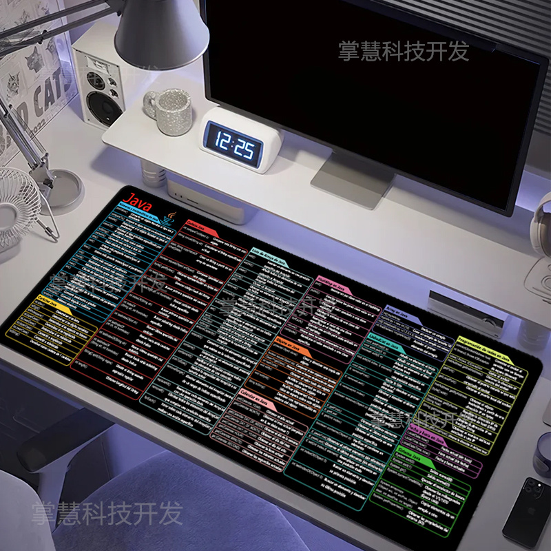 Desk Setup Rug - 스페인어 자바 프로그래밍 마우스 패드 대형