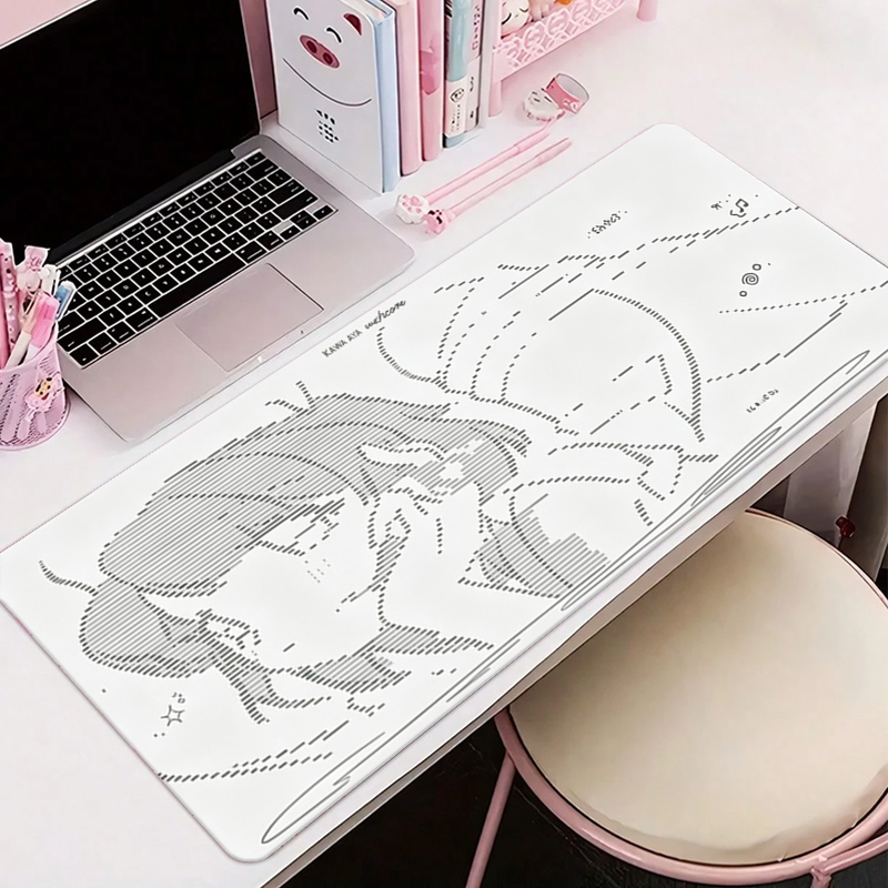 Desk Setup Rug - 1Pcs 가죽 마우스 패드 애니메이션 엔젤
