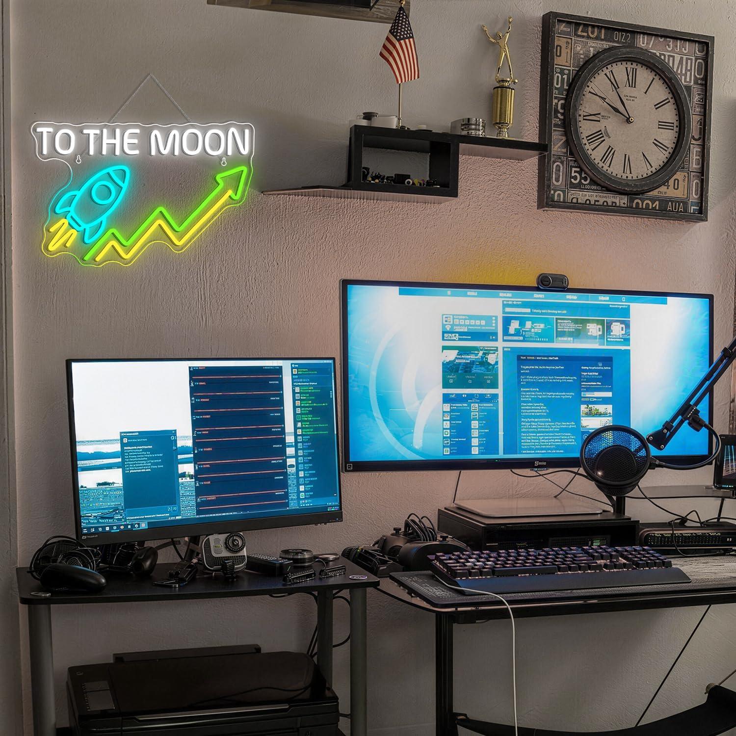 주식 네온사인 데이 트레이딩 액세서리 주식시장 장식 게 - Desk Setup Trading 리뷰 및 가격