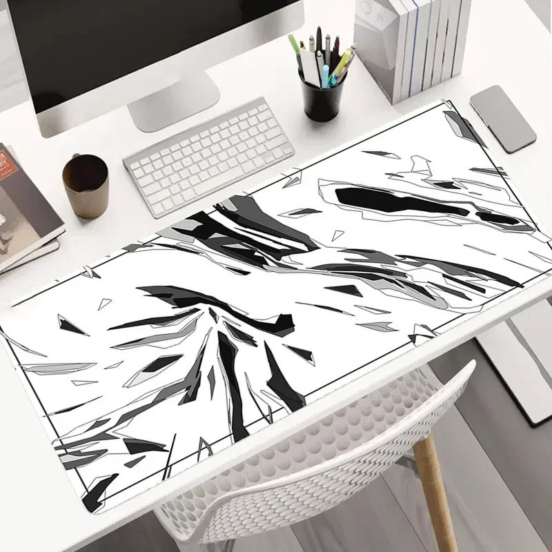 현대적인 어두운 기하학적 테이블보 대형 책상 매트 컴퓨 - Desk Setup Grey 리뷰 및 가격