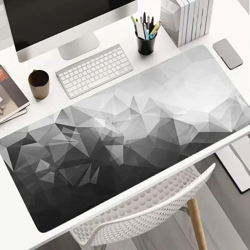 현대적인 어두운 기하학적 테이블보 대형 책상 매트 컴퓨 - Desk Setup Grey 리뷰 및 가격