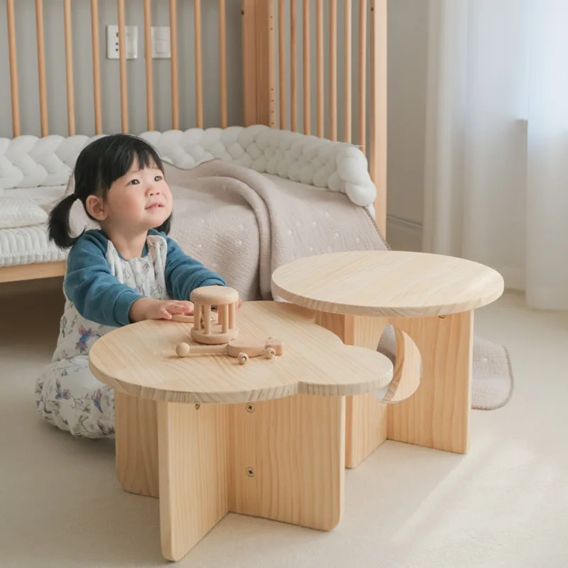 원목 어린이 소형 테이블, 유치원 수제 소형 원형 테이 - Desk Setup Small Room 리뷰 및 가격