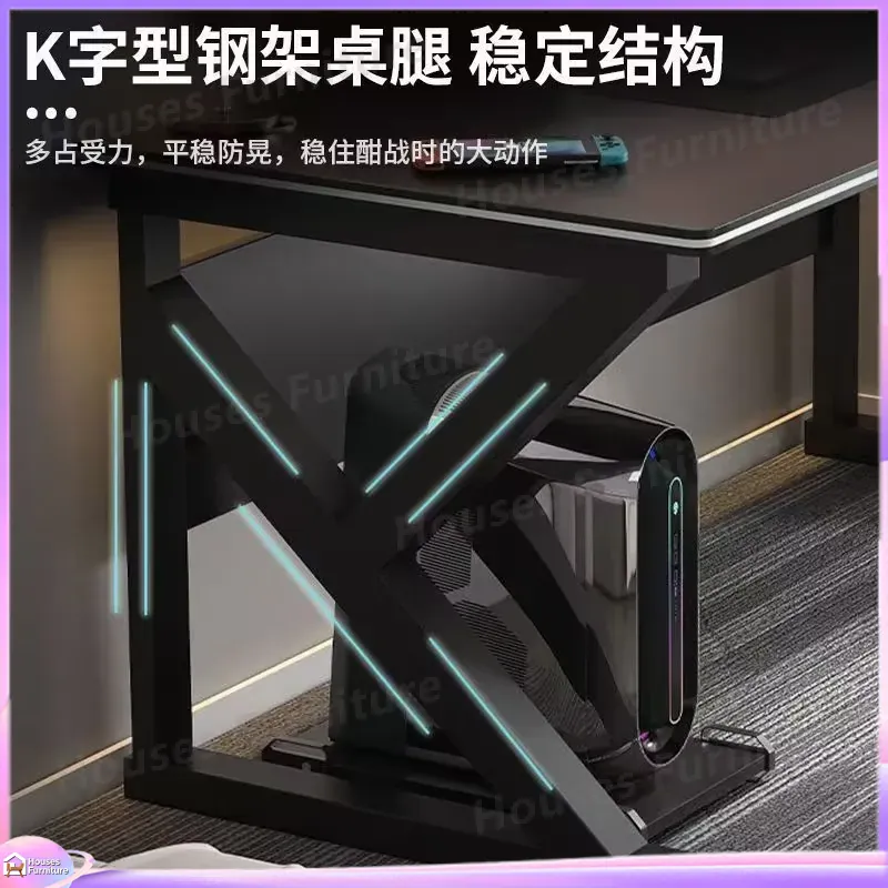 카페 메탈 게이밍 데스크 블랙 MDF 컴퓨터 테이블(P - Desk Setup Ergonomics 리뷰 및 가격