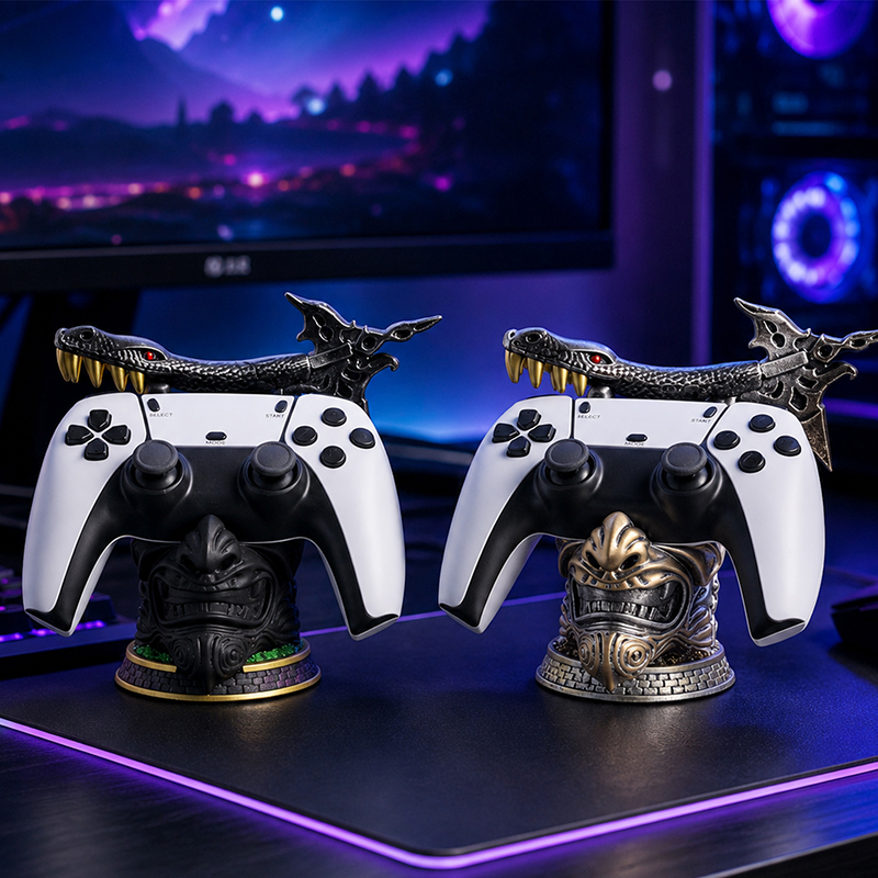 창의적인 모조 데몬 레진 게임 컨트롤러 스탠드 PS5  - Desk Setup Ps5 리뷰 및 가격