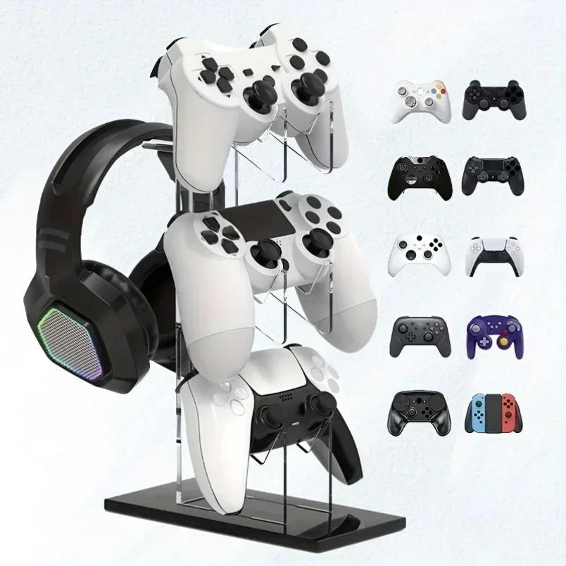 헤드셋 걸이가 있는 컨트롤러 홀더 3단 게임 보관 랙  - Desk Setup Ps5 리뷰 및 가격