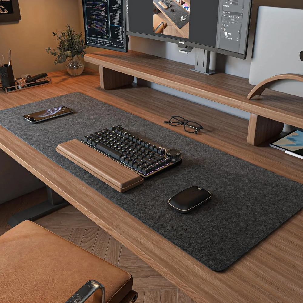 펠트 데스크 매트 컴퓨터 매트 (31.5x15.7인치) - Desk Setup Rug 리뷰 및 가격