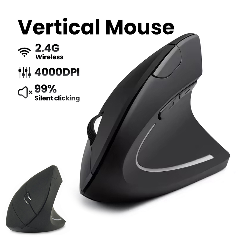 인체공학적 무선 마우스 1600 DPI RGB 백라이트 - Desk Setup Ergonomics 리뷰 및 가격