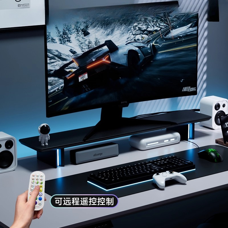 RGB 모니터 스탠드 인체공학적 컴퓨터 화면 높이 조절 - Desk Setup For Laptop And Monitor 리뷰 및 가격