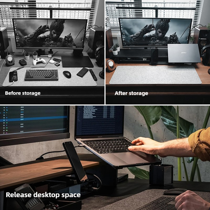모듈식 모니터 라이저 스탠드 인체공학적 데스크 정리대  - Desk Setup For Laptop And Monitor 리뷰 및 가격
