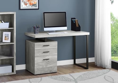 컴퓨터 책상과 파일 캐비닛 - 좌우 설치 가능 - 길이 - Desk Setup Grey 리뷰 및 가격