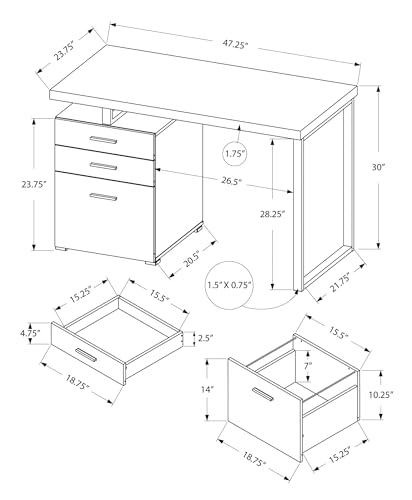 컴퓨터 책상과 파일 캐비닛 - 좌우 설치 가능 - 길이 - Desk Setup Grey 리뷰 및 가격