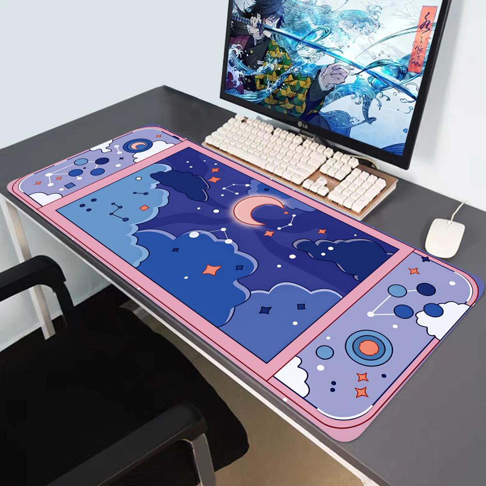 HYBXAXC 달과 별 대형 데스크 매트 카와이 미적  - Desk Setup Accessories Aesthetic 리뷰 및 가격