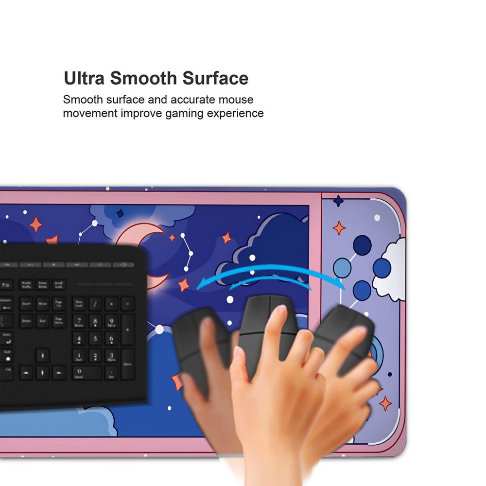 HYBXAXC 달과 별 대형 데스크 매트 카와이 미적  - Desk Setup Accessories Aesthetic 리뷰 및 가격