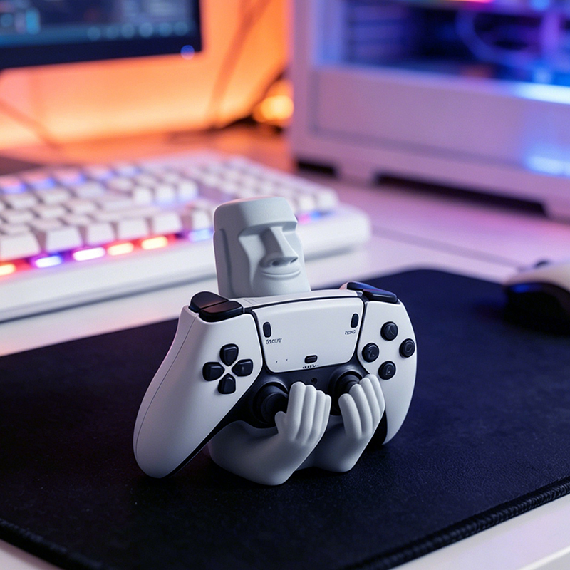 재미있는 모아이 스톤 레진 게임패드 홀더 이스터 아일랜 - Desk Setup Ps5 리뷰 및 가격