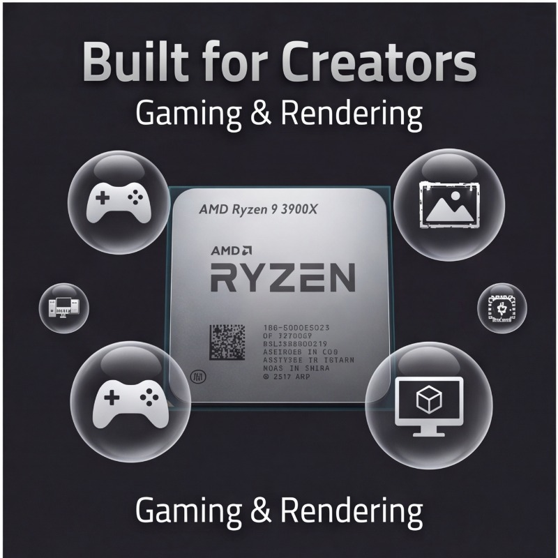 AMD 라이젠 9 3900X 12코어 24스레드 데스크 - Amd Cpu Ryzen 9 리뷰 및 가격