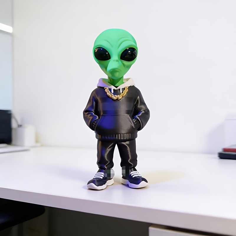 1개의 포켓 디자인의 녹색 외계인 피규어, 3D 프린팅 - Desk Setup Design 리뷰 및 가격