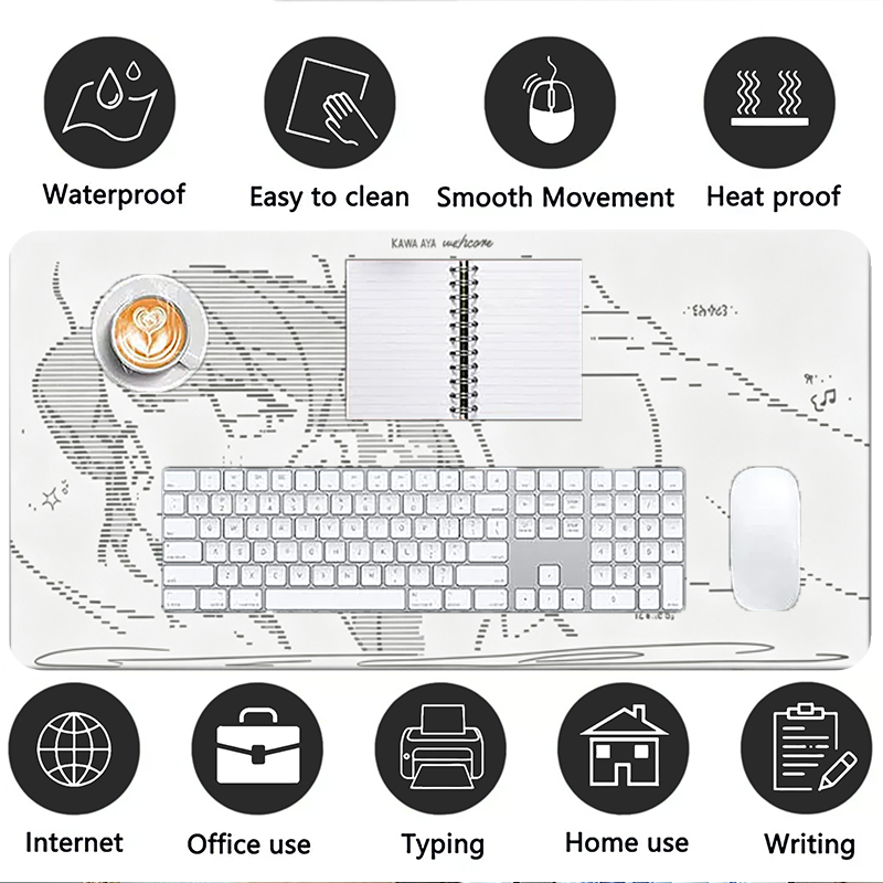 1Pcs 가죽 마우스 패드 애니메이션 엔젤 소녀 Y2k - Desk Setup Rug 리뷰 및 가격