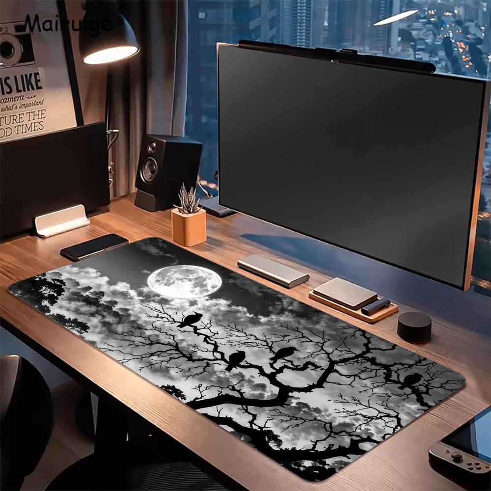 그레이 문라이트 나이트 대형 마우스패드 부드러운 고무  - Desk Setup Grey 리뷰 및 가격